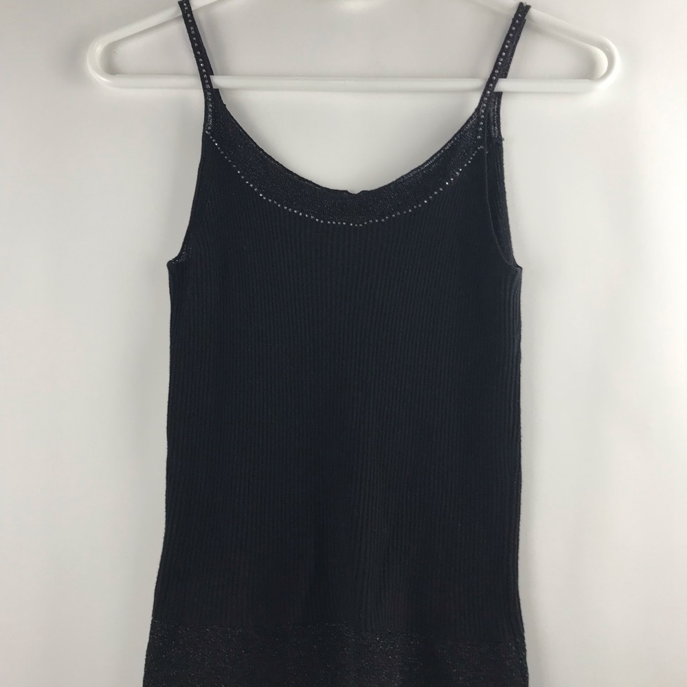 Easel Spaghetti Strap Tank Small with Rhinestones
